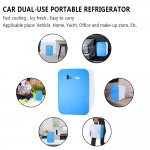 Compact Refrigerator, URHOMEPRO 6 Liter Cooler/Warmer Small Fridge, Personal Refrigerator for Car, Home, Office, Dorm, and Outdoor, AC/DC Compact Thermoelectric System, Blue, W118