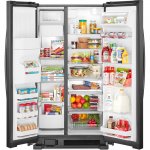 Whirlpool WRS325SDHB 25 Cu. Ft. Black Side-by-Side Refrigerator