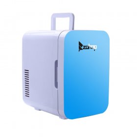 Ktaxon 6L Mini Portable Fridge Electric Cooler & Warmer AC/DC Portable Thermoelectric System Blue