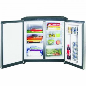 RCA 5.5 Cu. ft. Side by Side 2 Door Refrigerator/Freezer RFR551, Stainless Steel
