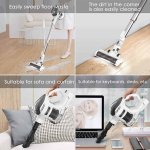 Moosoo M8 4 in 1 Stick Vacuum Cleaner, Lightweight Cordless Vacuum for Hard Floor Carpet Pet Hair, White