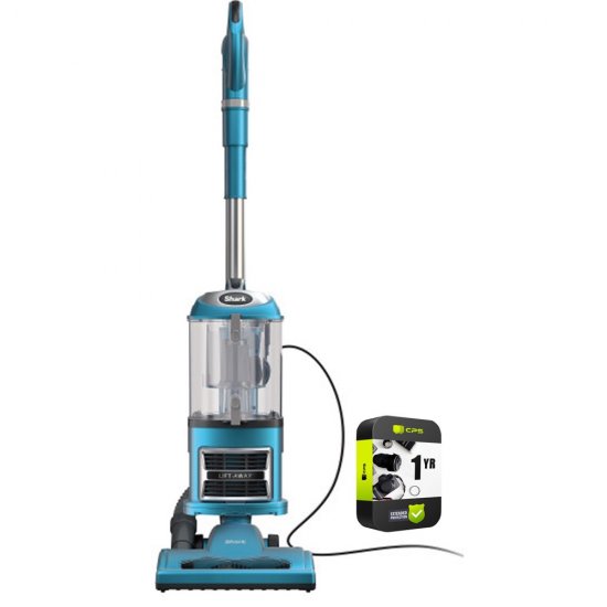 Shark NV380 Navigator Lift-Away Deluxe Upright Vacuum with Large Dust Cup Capacity, Swivel Steering, Upholstery Tool & Crevice Tool, Blue (Renewed)