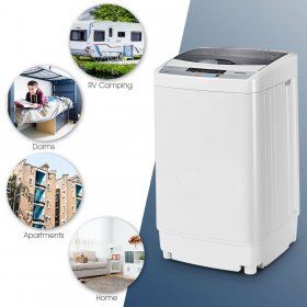 Portable Compact Washing Machine 1.34 Cu.ft Spin Washer Drain Pump 8 Water Level