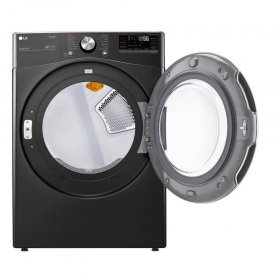 LG DLGX4201B 7.4 Cu. Ft. Black Steel Smart Front Load Gas Dryer with TurboSteam™
