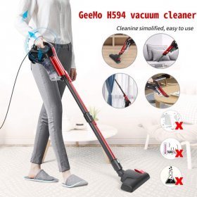 GeeMo 4 in 1 Corded Stick Vacuum Cleaner 17000pa Powerful Suction, with HEPA Filter 1.2L Large-Capacity Dust Cup Lightweight Vacuum for Home Hard Floor Pet Hair