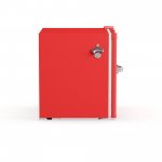 Frigidaire, 1.6 Cu ft Retro Dry Erase Compact Refrigerator With Side Bottle Opener, (EFR177), Red