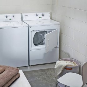 Whirlpool CEM2795JQ 7.4 Cu. Ft. White Commercial Electric Top Load Dryer