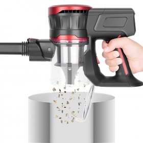 Moosoo K17 Cordless Stick Vacuum Cleaner 23Kpa Strong Suction Ultra-Quiet Handheld Vacuum - More Accessories