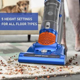 MOOSOO Upright Vacuum Cleaner, 1400W Powerful Suction With Pet grooming tools, for Pet Hair, Carpet & Hard Floor - U1400 Max