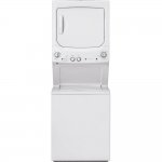 GE GUV27ESSMWW 27 inch White Electric Washer/Dryer Stacked Laundry Center