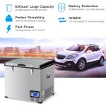 Costway 63-Quart Portable Electric Car Cooler Refrigerator / Freezer Compressor Camping