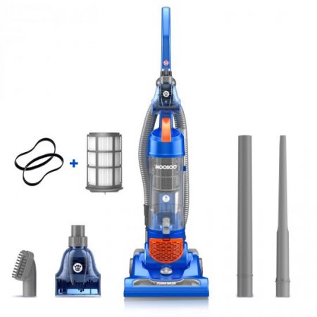 MOOSOO Upright Vacuum Cleaner, 1400W Powerful Suction With Pet grooming tools, for Pet Hair, Carpet & Hard Floor - U1400 Max