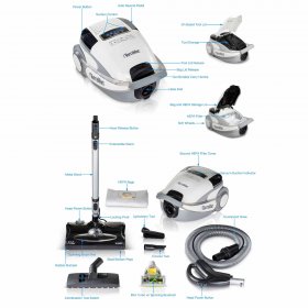Prolux TerraVac 5 Speed Quiet Canister Vacuum Cleaner with sealed HEPA Filter
