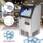 Ktaxon 150lbs/24h Stainless Steel Commercial Freestanding Ice Maker Machine