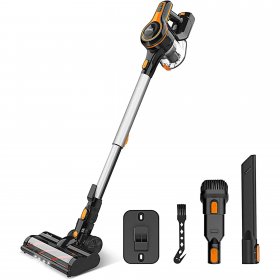 Cordless Vacuum Cleaner 23Kpa Strong Suction, Stick Vacuum with 45min Max Long Runtime Detachable Battery, Extra Large Dustbin, Powerful Brushless Motor, Ultra Quiet Lightweight - INSE S600