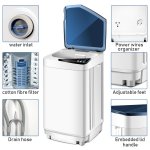 Full-Automatic Washing Machine 7.7 lbs Washer/Spinner Germicidal UV Light Blue