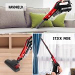 GeeMo 17KPA Strong Suction Stick Vacuum Cleaner, Lightweight Corded Vacuum for Carpet & Hard Floor - H594