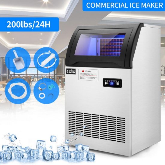 Ktaxon 200lbs/24H Commercial Ice Maker Machine