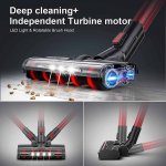 MOOSOO K23 Pro Stick Vacuum 23000PA Strong Suction Cordless Vacuum with Hose, Electric Sofa Brush, Single Flocking Floor Brush Roller, For Hard Floor, Carpet