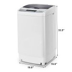 Portable Compact Washing Machine 1.34 Cu.ft Spin Washer Drain Pump 8 Water Level