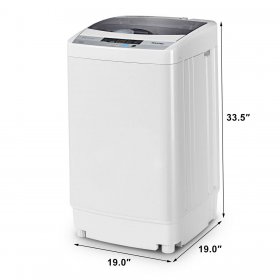 Portable Compact Washing Machine 1.34 Cu.ft Spin Washer Drain Pump 8 Water Level