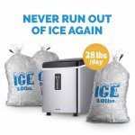 NewAir 28 lb., Portable Stainless Steel Ice Maker