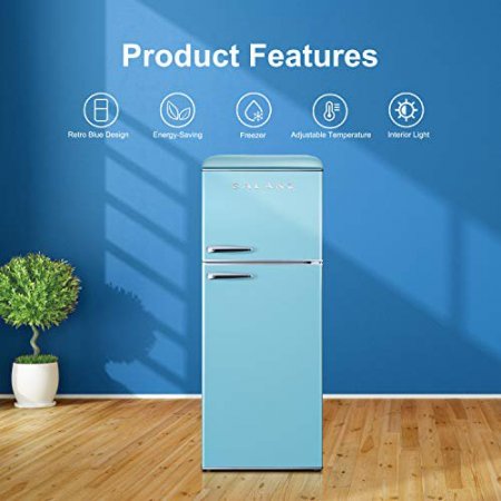 Galanz GLR10TBEEFR 10 Cf. Top Mount Refrigerator Retro Style