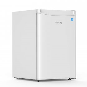 Costway Compact Refrigerator Single Door 2.5 Cu Ft Fridge w/ Freezer