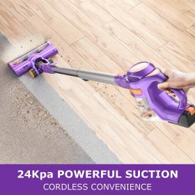 Moosoo X8 Cordless Vacuum Lightweight 4-in-1 Stick Vacuum Cleaner 24KPa Powerful Suction for Carpet Hard Floor Pet Hair