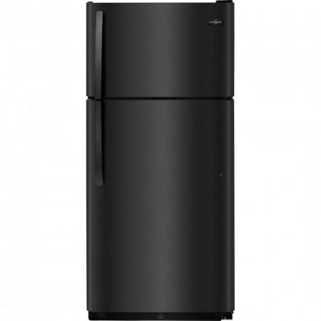 Frigidaire FFTR1821TB 30" Top Freezer Refrigerator with 18 cu. ft. Total Capacity, 2 Full Width Glass SpaceWise Refrigerator Shelves, 1 Full Width Wire Freezer Shelf, and Reversible Door, in Black