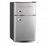 Frigidaire, 3.2 CU FT. Capacity 2 Door Compact Refrigerator with Chrome Trim , EFR391, Platinum