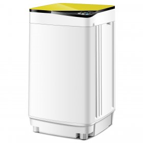 Full Automatic Washing Machine 7.7 lbs Washer, Spinner Germicidal UV Light Yellow