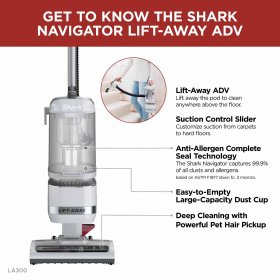 Shark Navigator Lift-Away ADV Upright Vacuum, LA300