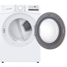 LG DLE3400W 7.4 Cu. Ft. White Front Load Electric Dryer