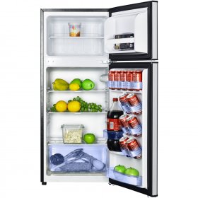 Magic Chef 4.5-Cu. Ft. Mini Refrigerator with Top-Mount Freezer and Stainless Steel Door