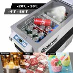 Costway 55 Quarts Portable Electric Car Cooler Refrigerator/Freezer Compressor Camping