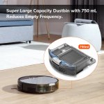 ILIFE V8s-W, Robot Vacuum and Mop 2 in 1, Route Planning, Tangle Free for Pet Hair, XL 750ml Dustbin