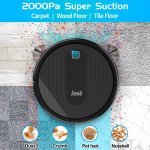 INSE Robot Vacuum Cleaner 2000Pa Powerful Suction, Super Slim Quiet, 120min Runtime, Self Charging, Large Dustbin, Daily Schedule for Hard Floor Carpet Pet Hair, Smart Robotic Vacuum No WiFi Needed