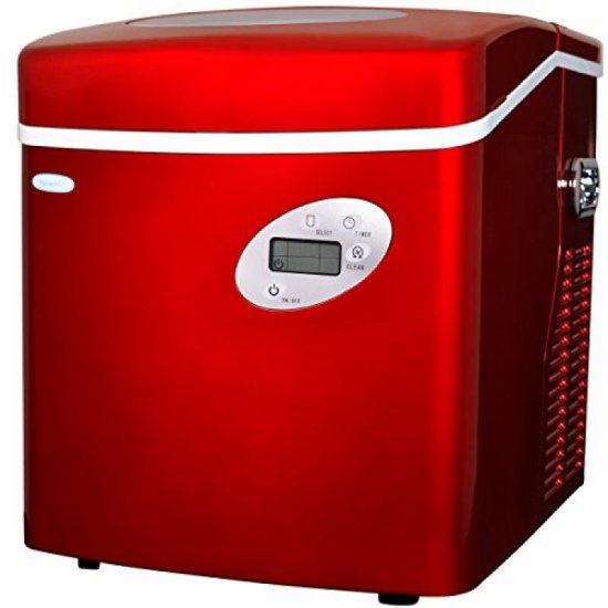 Newair AI-215R Red Portable Ice Maker with 50-Pound Daily Capacity