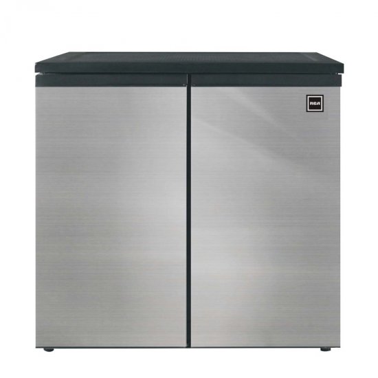 RCA 5.5 Cu. ft. Side by Side 2 Door Refrigerator/Freezer RFR551, Stainless Steel