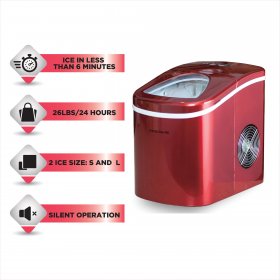 Frigidaire 26lb. Portable Countertop Icemaker - EFIC108 - RED