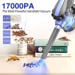 MOOSOO Handheld Vacuum, 17kpa Strong Suction Vacuum Cleaner with Pet Grooming Brush, 4 in 1 Corded Handheld Vacuum for Home