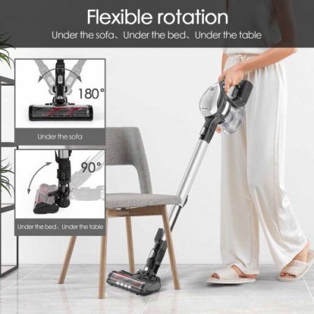 MOOSOO Cordless Vacuum Cleaner, 4-in-1 Lightweight Stick Vacuum Cleaner