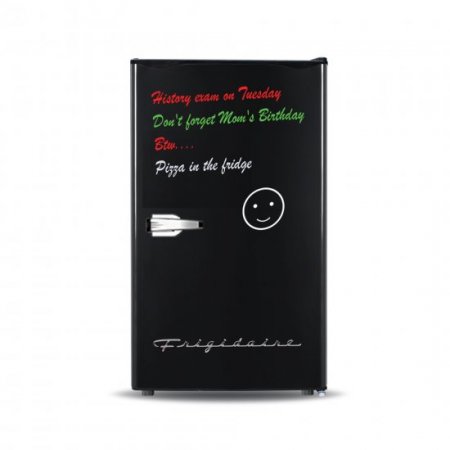 Frigidaire 3.2 Cu ft Retro Dry Erase Compact Refrigerator, (EFR331-BLACK), Black