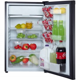 Magic Chef 4.4 Cu ft Mini Refrigerator with Freezer MCBR440B2, Black