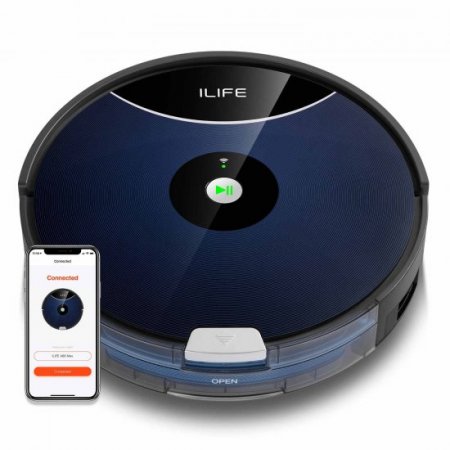 ILIFE A80 Max-W Robot Vacuum Cleaner, 2000Pa, Wi-Fi, 2-in-1 Roller Brush, Route Planning