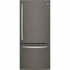 GE Appliances GDE21EMKES 30 Inch Bottom Freezer Refrigerator Slate