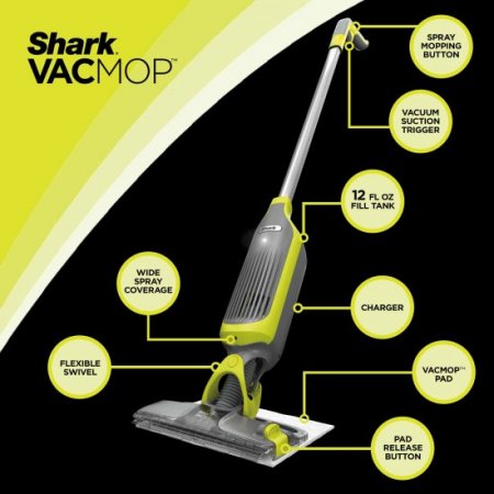 Shark VACMOP Cordless Hard Floor Vacuum Mop with Disposable VACMOP Pad, VM200