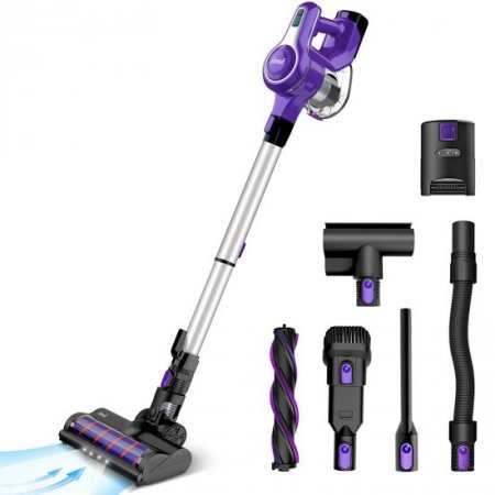 INSE 23Kpa Cordless Vacuum 10-in-1 Lightweight Stick Vacuum Cleaner with 250W Brushless Motor