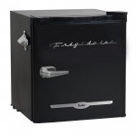 Frigidaire 1.6 Cu. Ft. Retro Compact Refrigerator with Side Bottle Opener EFR176, Black